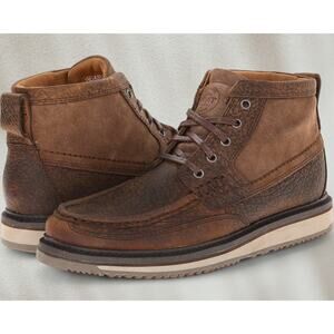 Ariat Lookout Men’s Moc Toe Boots Size 8EE Extra Wide Brown Leather 4LR Comfort